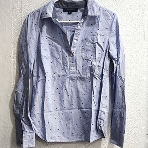 Tommy Hilfiger Stars & Stripes Front Button Long Sleeve Shirt, Size SP, MSRP $69
